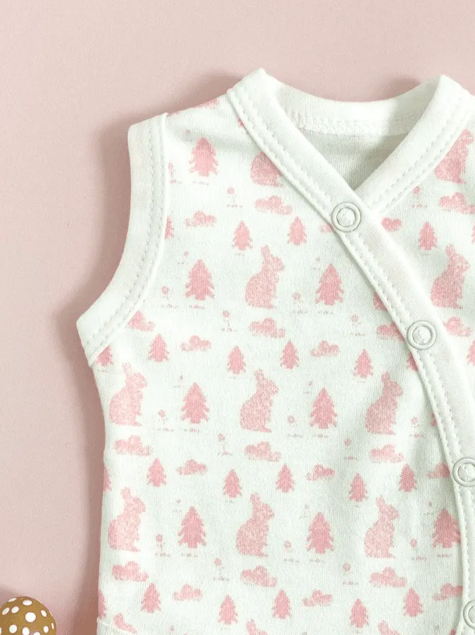 Incubator Vest, Bunny Meadow, Premium 100% Organic Cotton