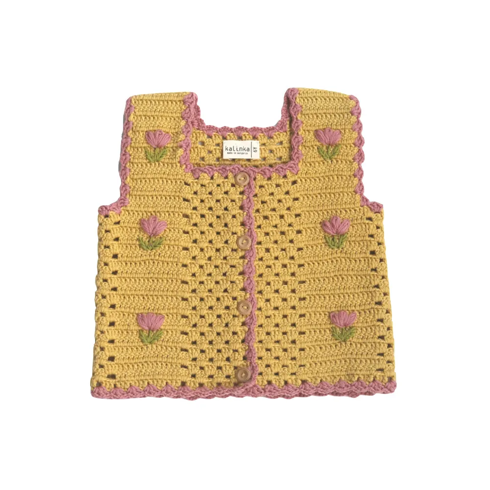 Kalinka Kids :: Albena Vest Sunbeam/Blush