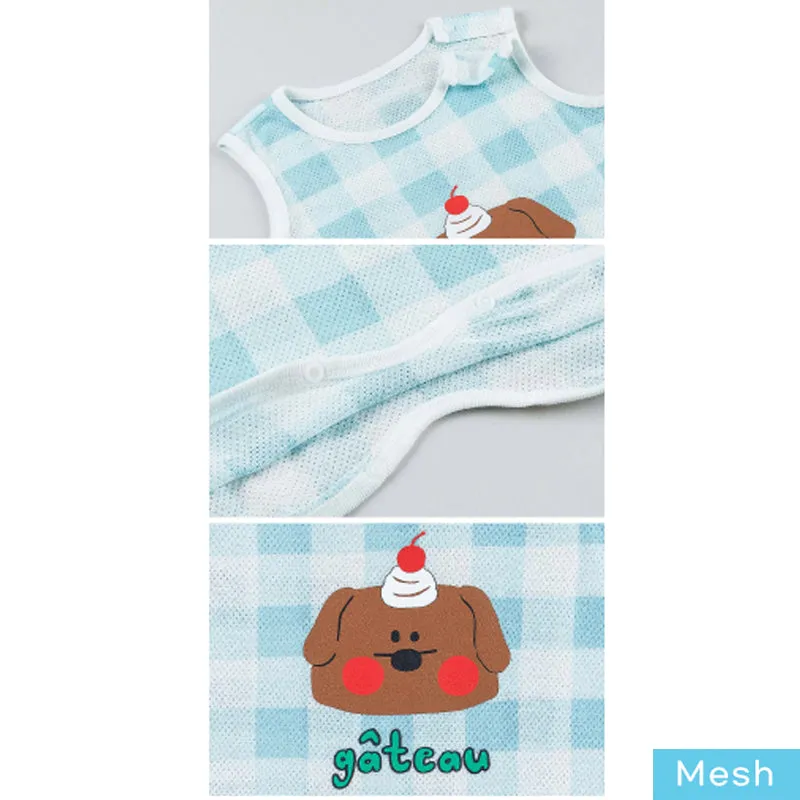 Kids Cotton Cool Mesh Sleeping Vest - Chocopong