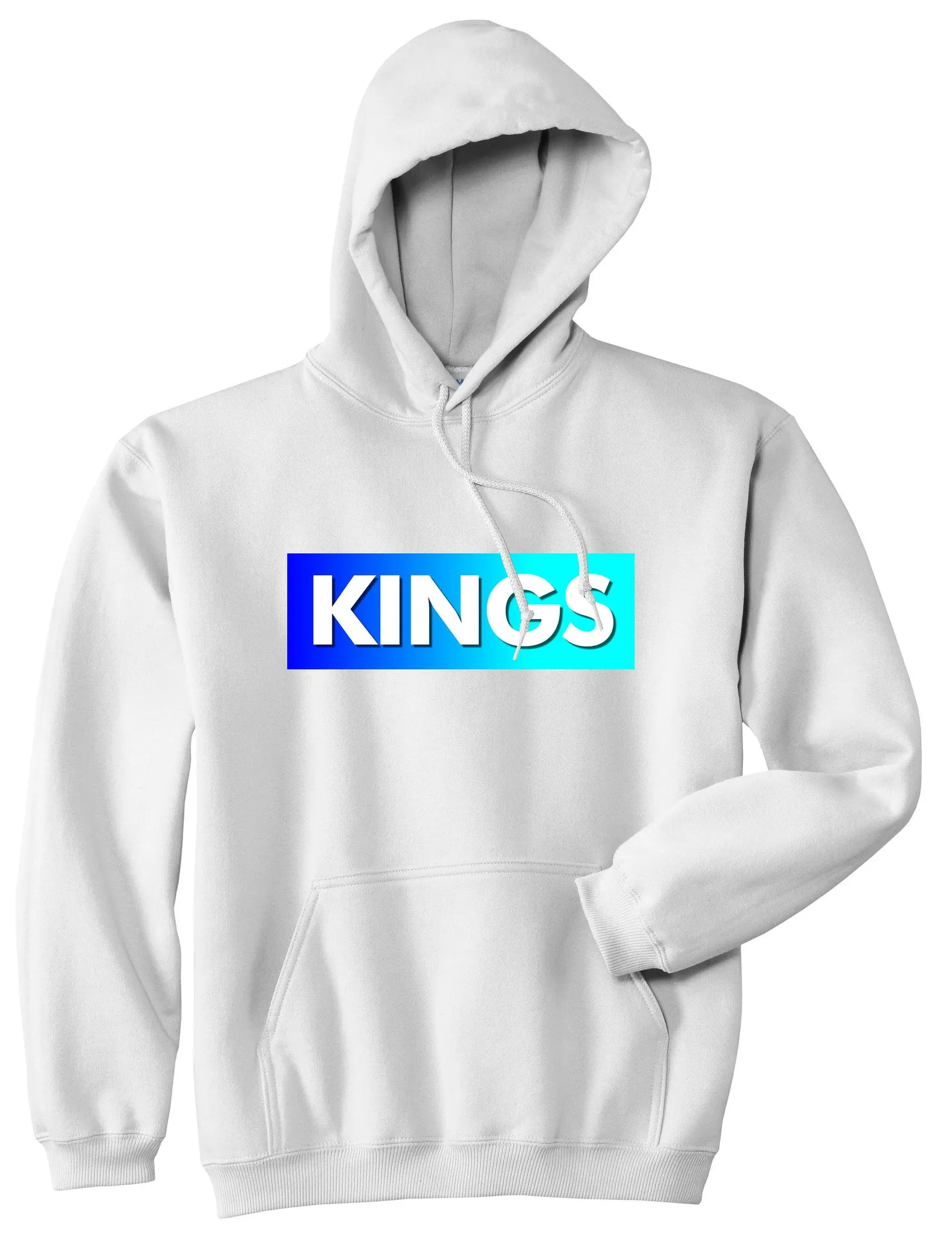 Kings Blue Gradient Boys Kids Pullover Hoodie Hoody