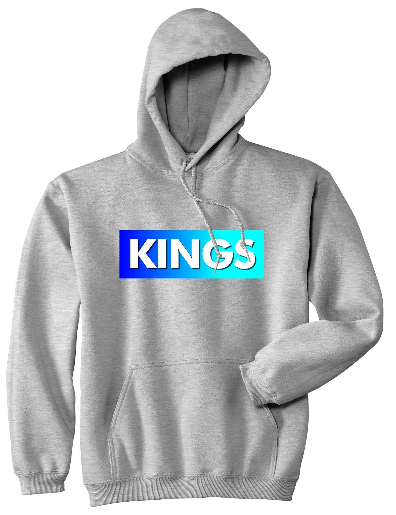 Kings Blue Gradient Boys Kids Pullover Hoodie Hoody