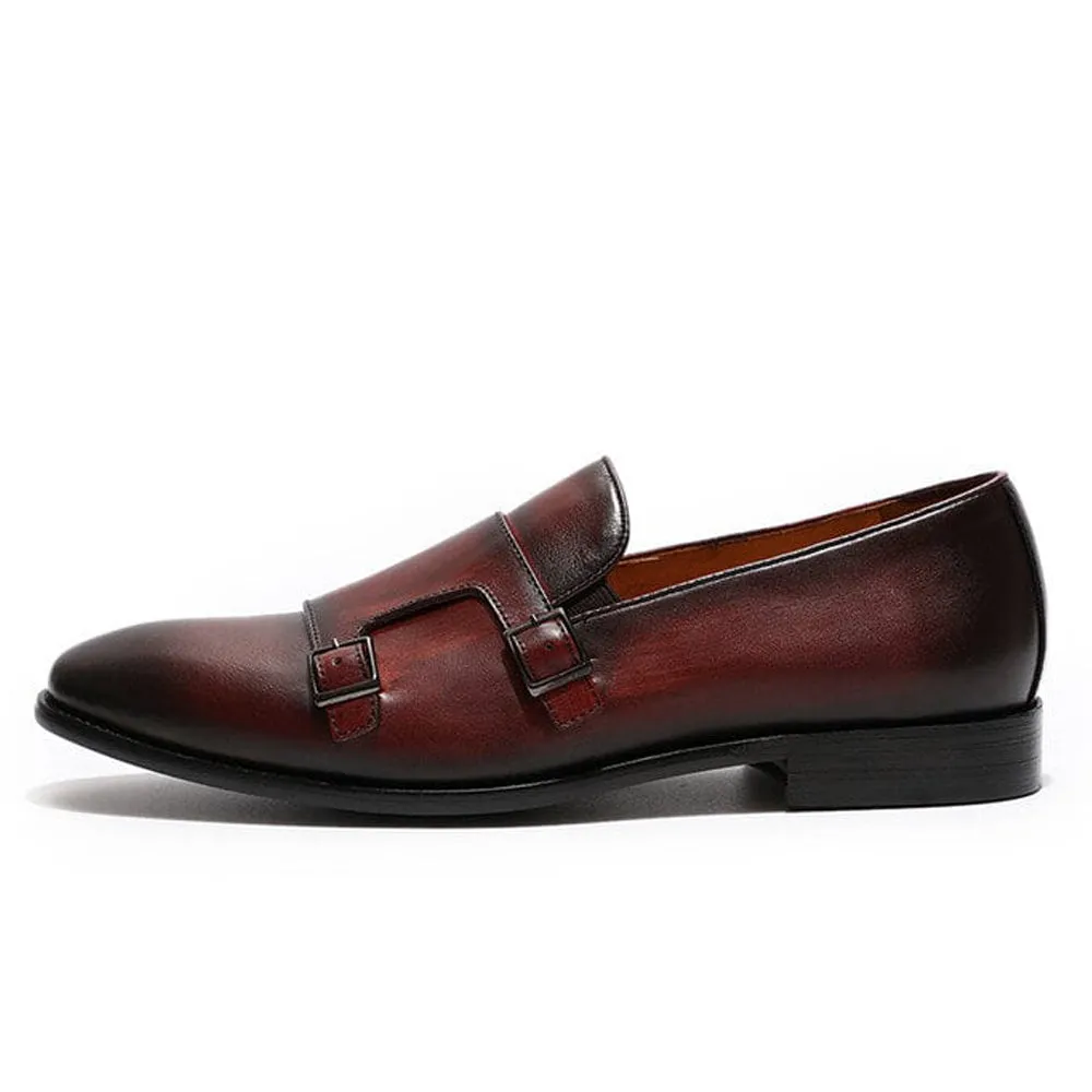 Kyle Burgundy Monk Strap Loafer