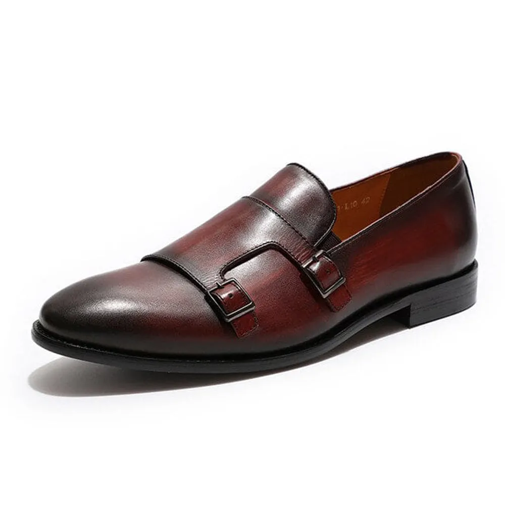 Kyle Burgundy Monk Strap Loafer