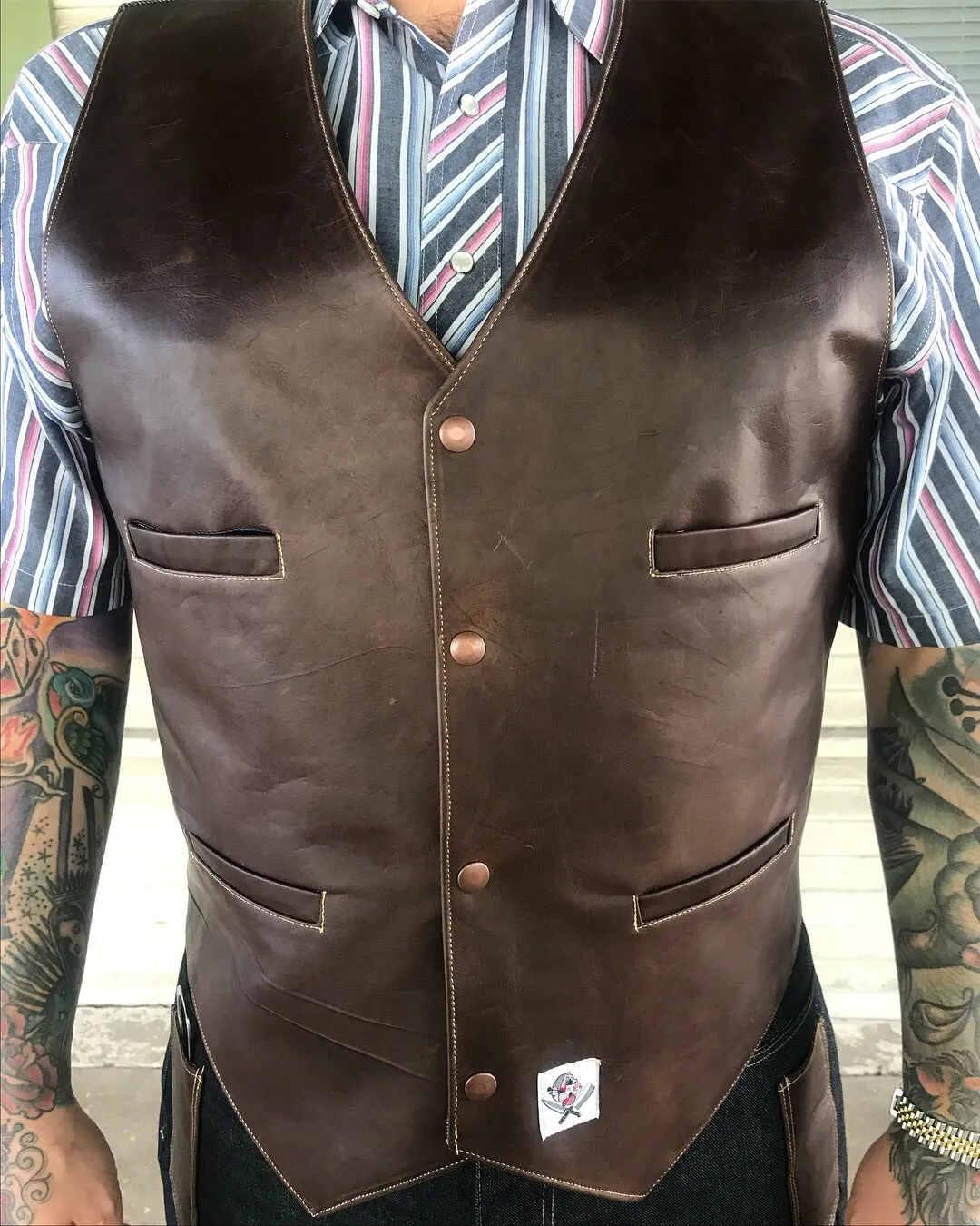 Leather vest “Texas Handler”