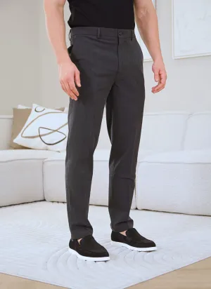 Lightweight tapered trousers - Dark grey