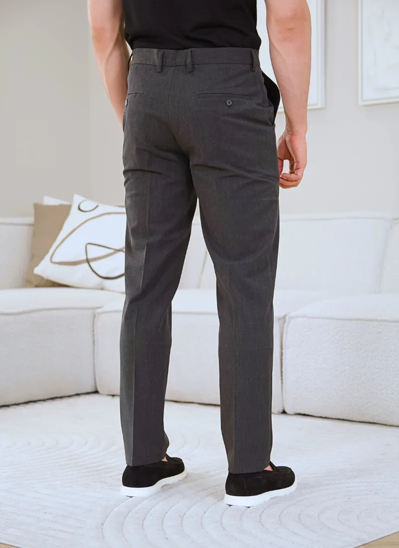 Lightweight tapered trousers - Dark grey