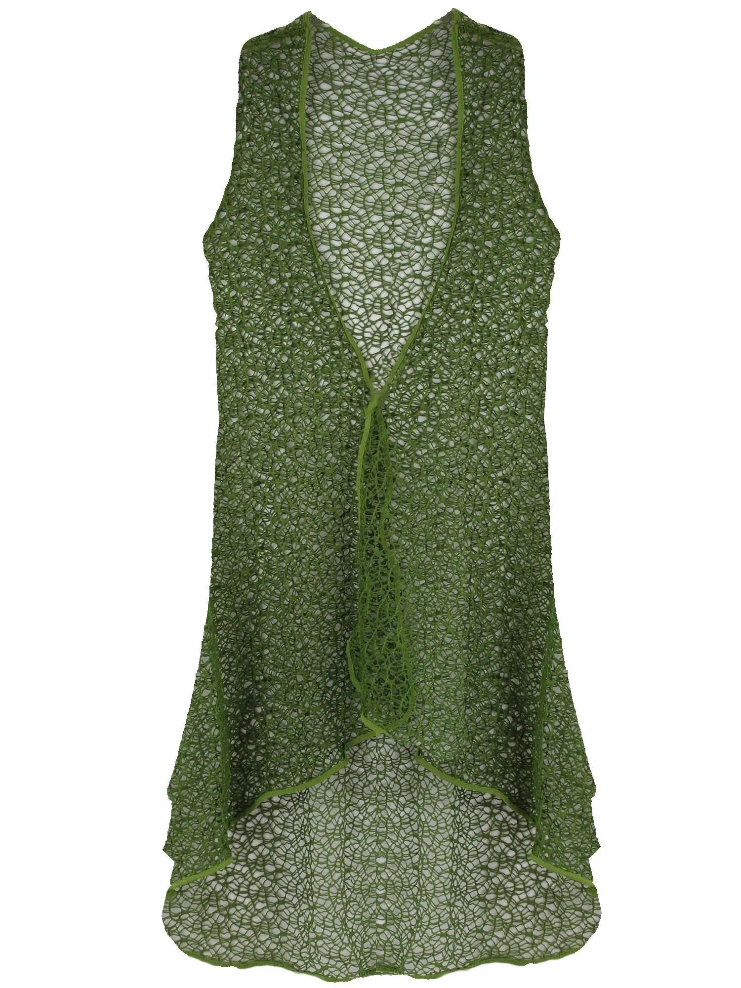 Long Mesh Beach Cover Up Vest For Swimsuit