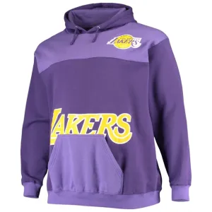 Los Angeles Lakers Big & Tall Tonal Oversized Wordmark Fleece Pullover Hoodie