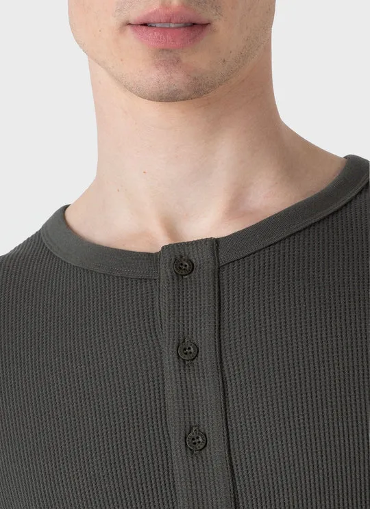 LS Waffle Henley Drill