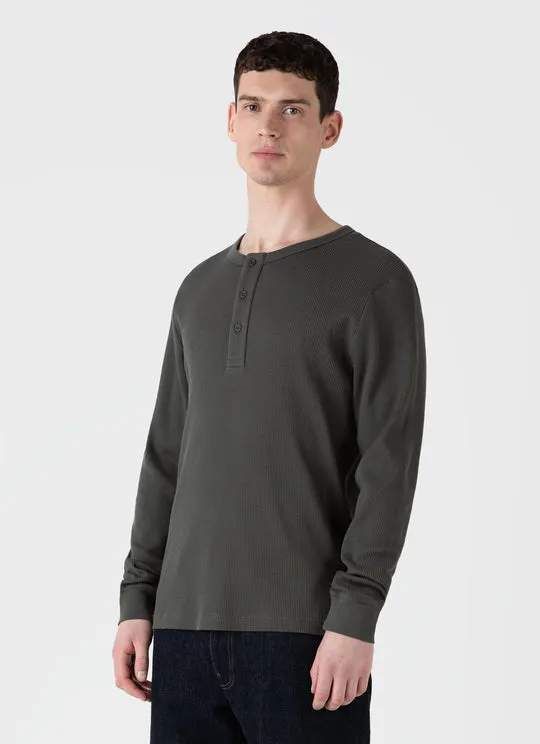 LS Waffle Henley Drill