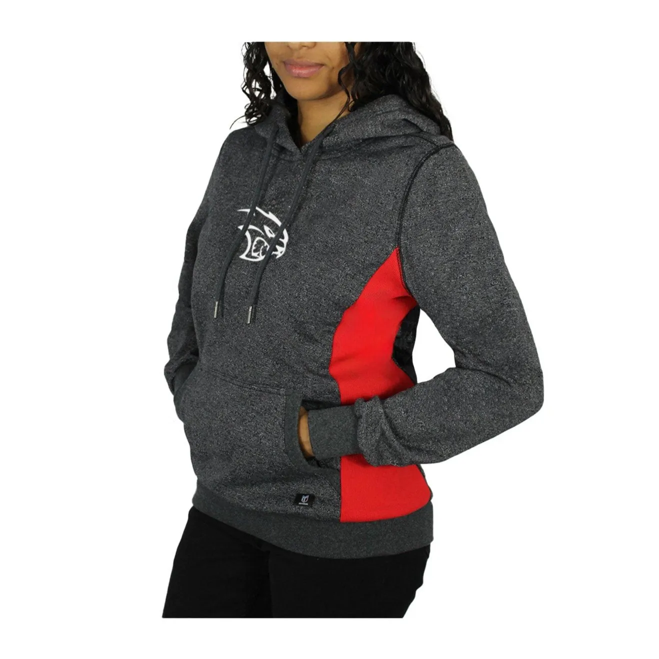 Marwin Sports Dodge Hellcat Pullover Women's Hoodie - Grey/Red