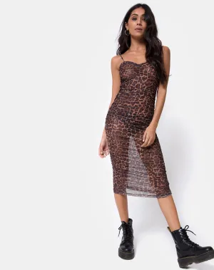 Mauna Dress in Leopard Mesh