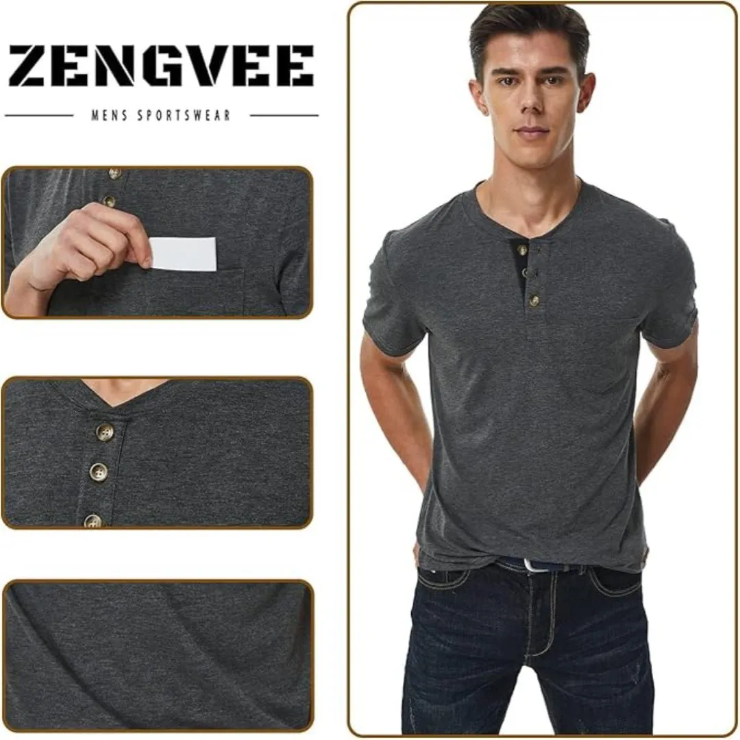 Men Casual T Shirt, Blue