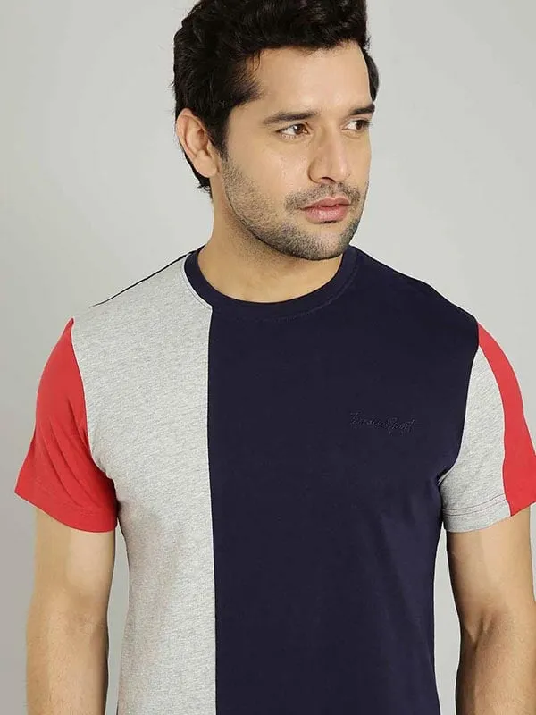 Men Color Block Crew Neck T-Shirt