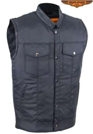 Mens Motorcycle Club Textile Vest With Gun Pocket