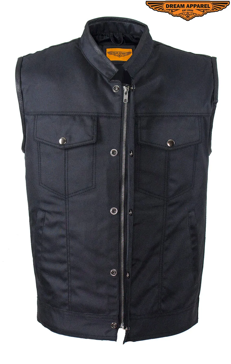 Mens Motorcycle Club Textile Vest With Gun Pocket