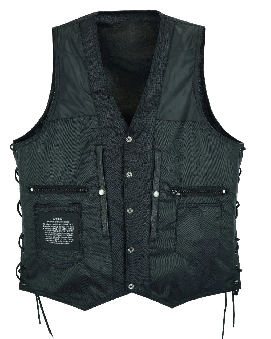 Mens Plain Vest With Side Laces