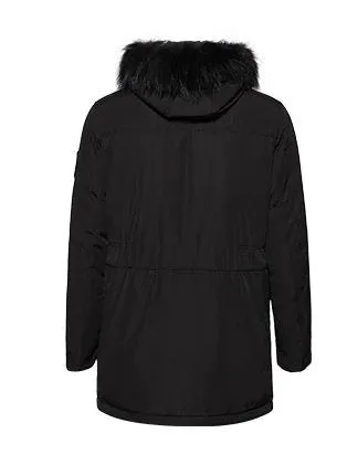 Men's Winter Soft Cotton Down Parka With Fur Collar