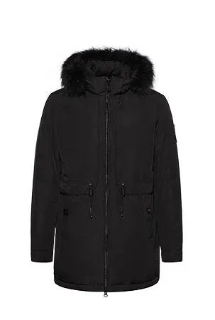 Men's Winter Soft Cotton Down Parka With Fur Collar