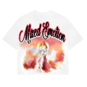 Mixed Emotion 'Bliss' Cropped Tee (White)