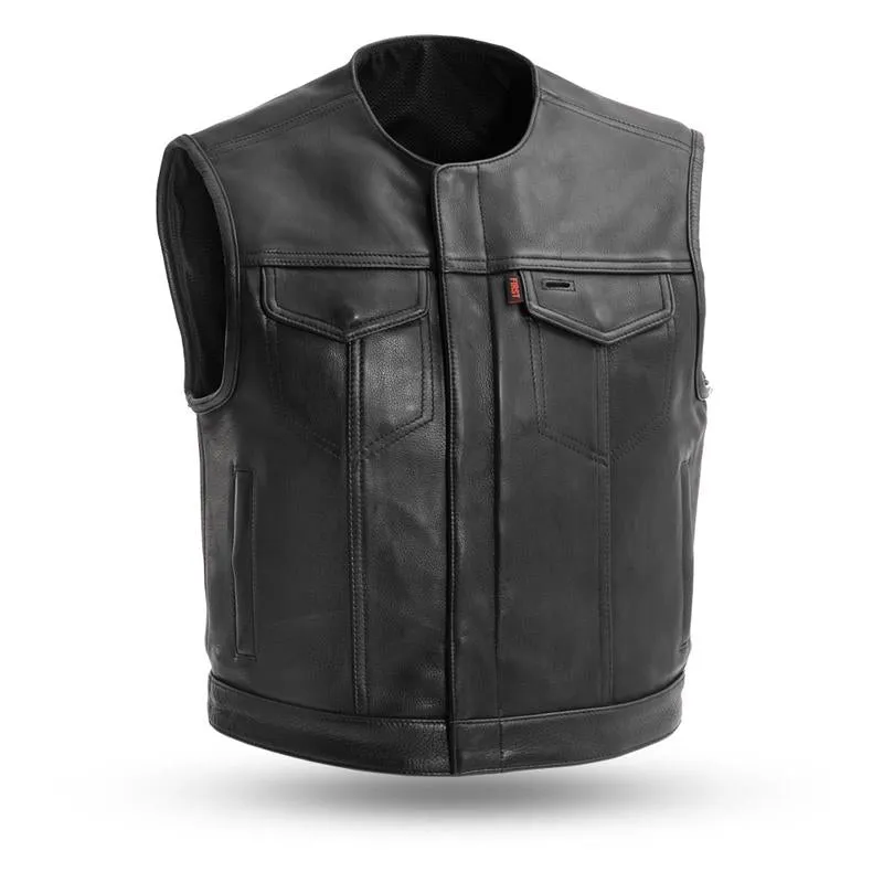 MKL - Carlo Men's Leather Motorcycle Vest