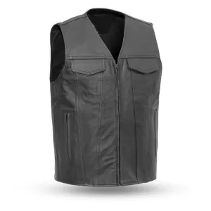 MKL - Silva Men's Motorcycle Leather Vest