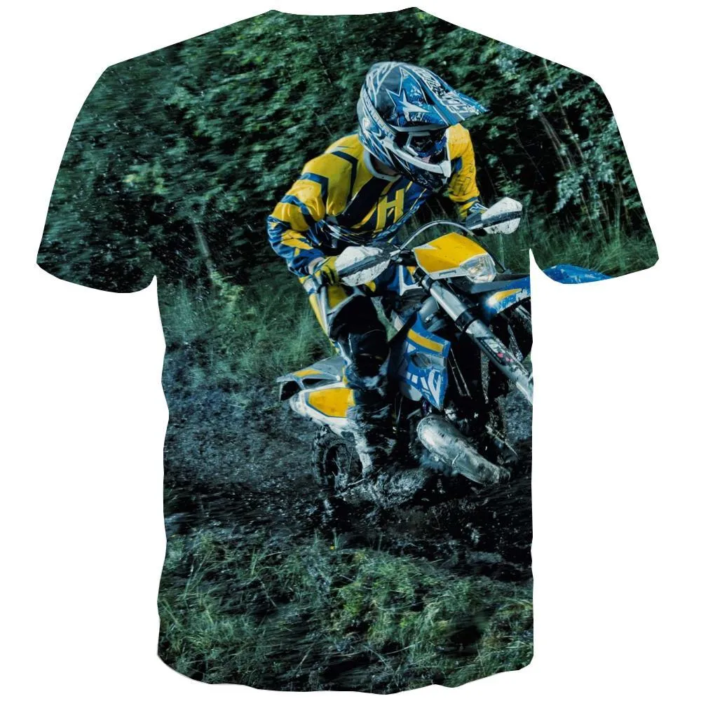 Motocross T-shirt Men motorcycle Tshirts Casual Offroad T-shirts Graphic