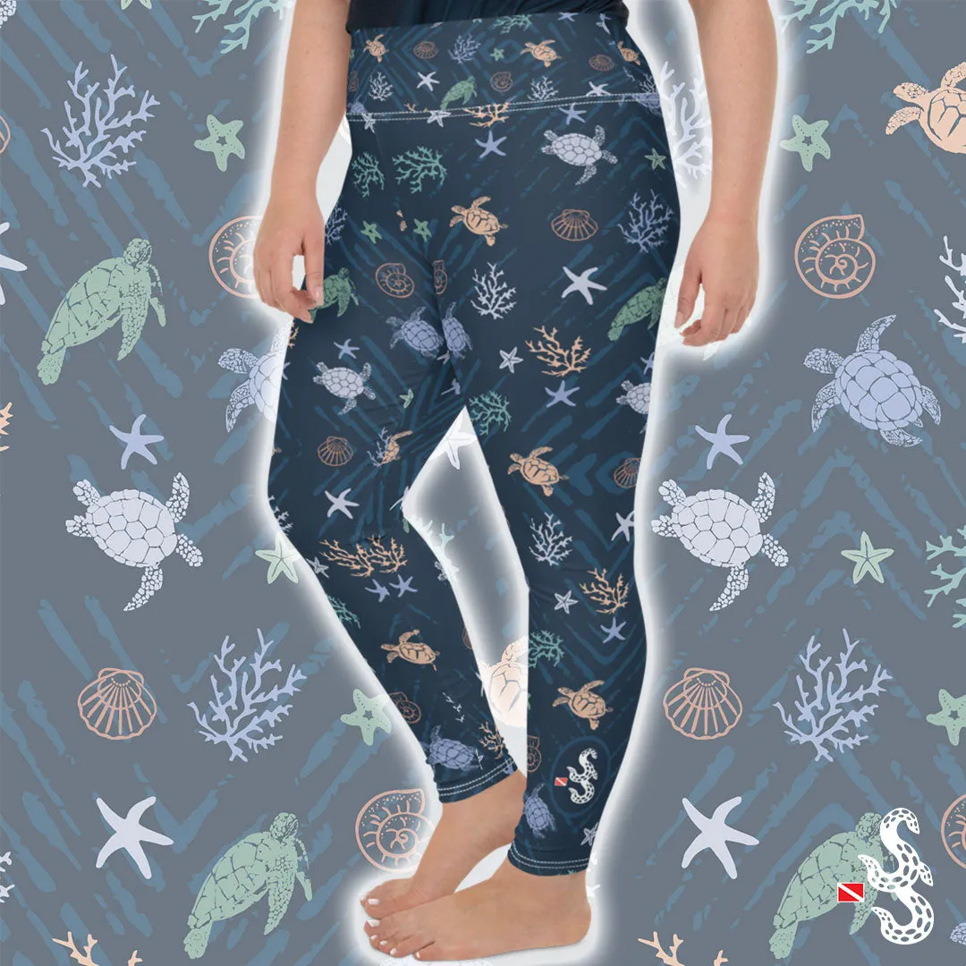 Ocean of Turtles Plus Size Leggings