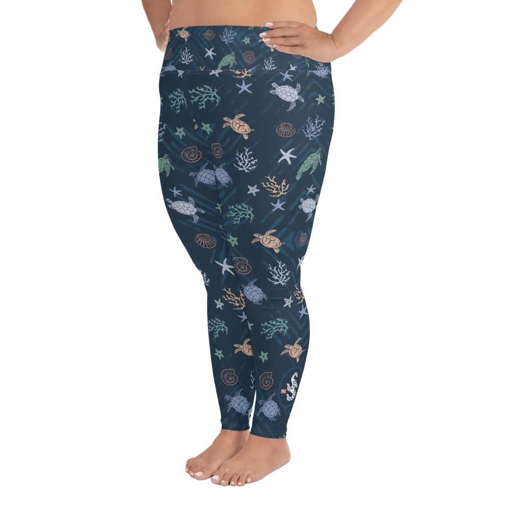 Ocean of Turtles Plus Size Leggings