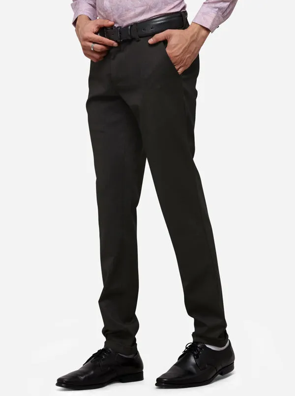 Olive Slim Fit Solid Club Wear Trouser | JB Studio