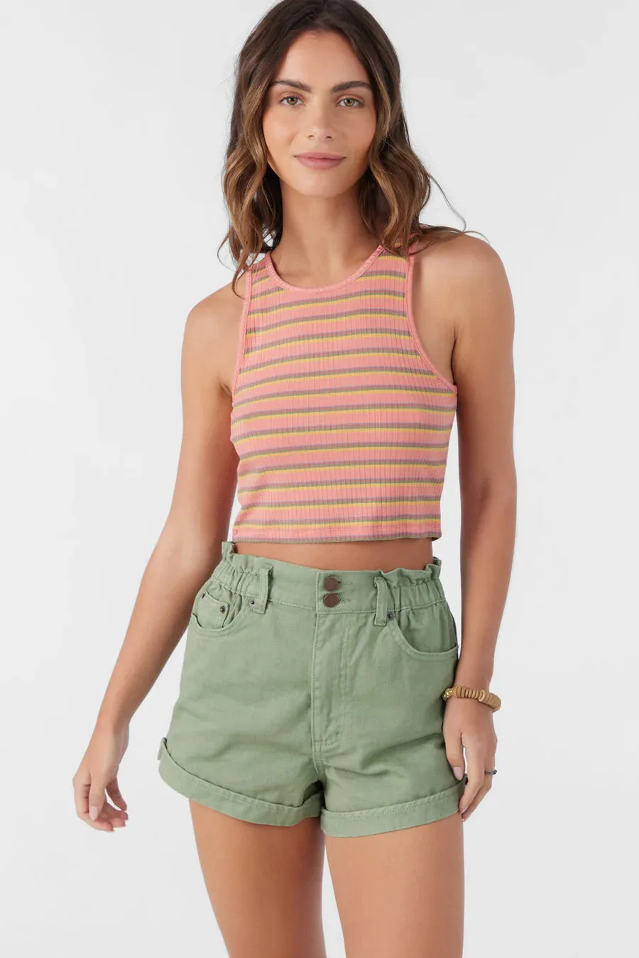 O'NEILL JESSE STRIPE CROP TANK