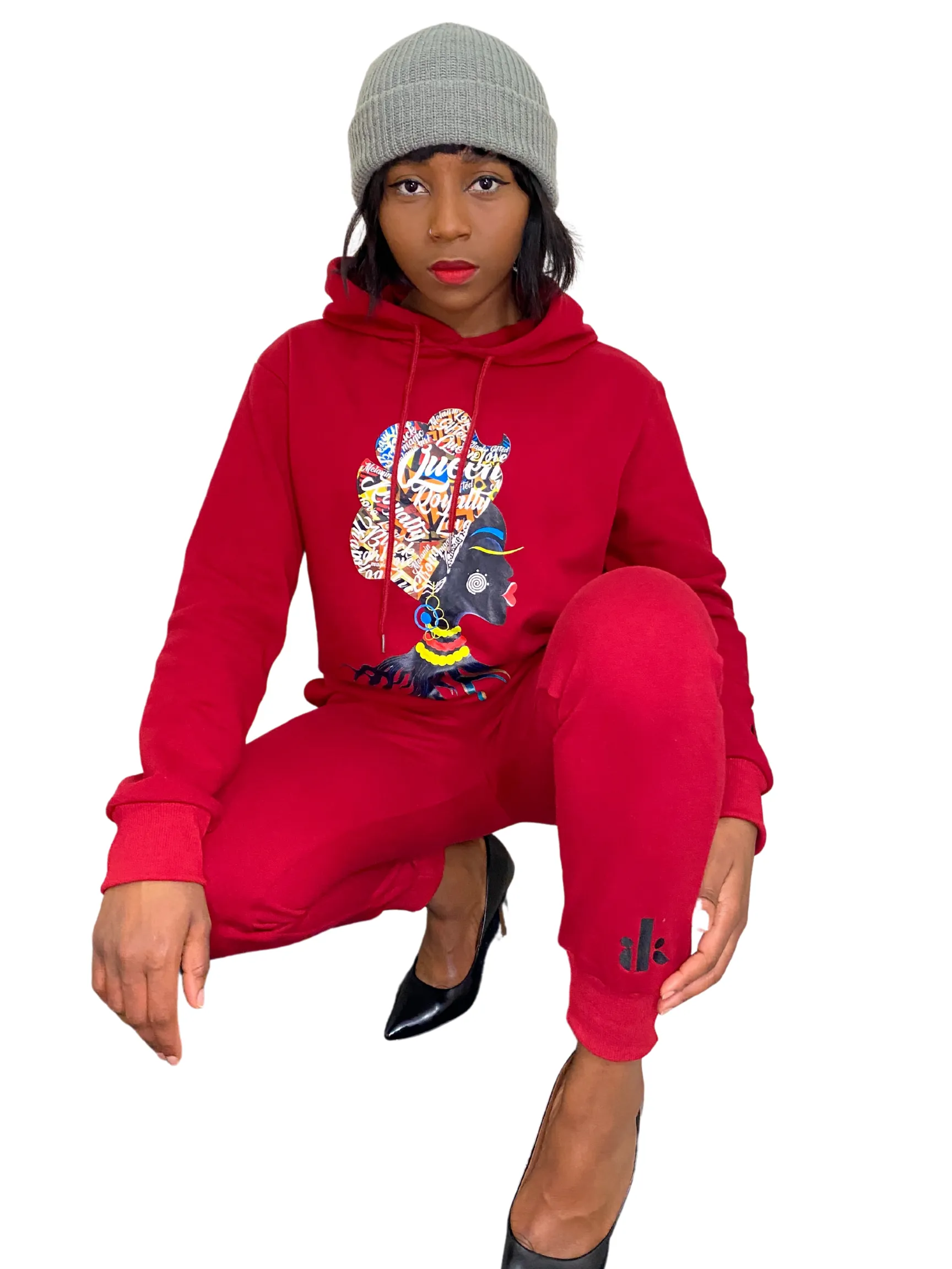 ORLU hooded pullover & Jogger set (RED)