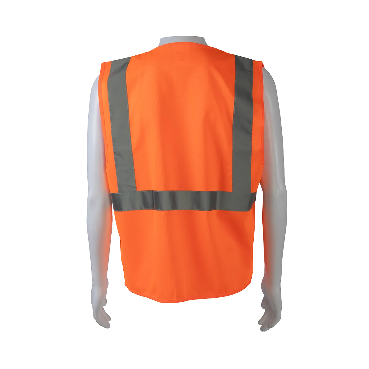 OV2-EC ANSI/ISEA Economy Class 2 Safety Vest Orange Solid Hook & Loop Front Closure