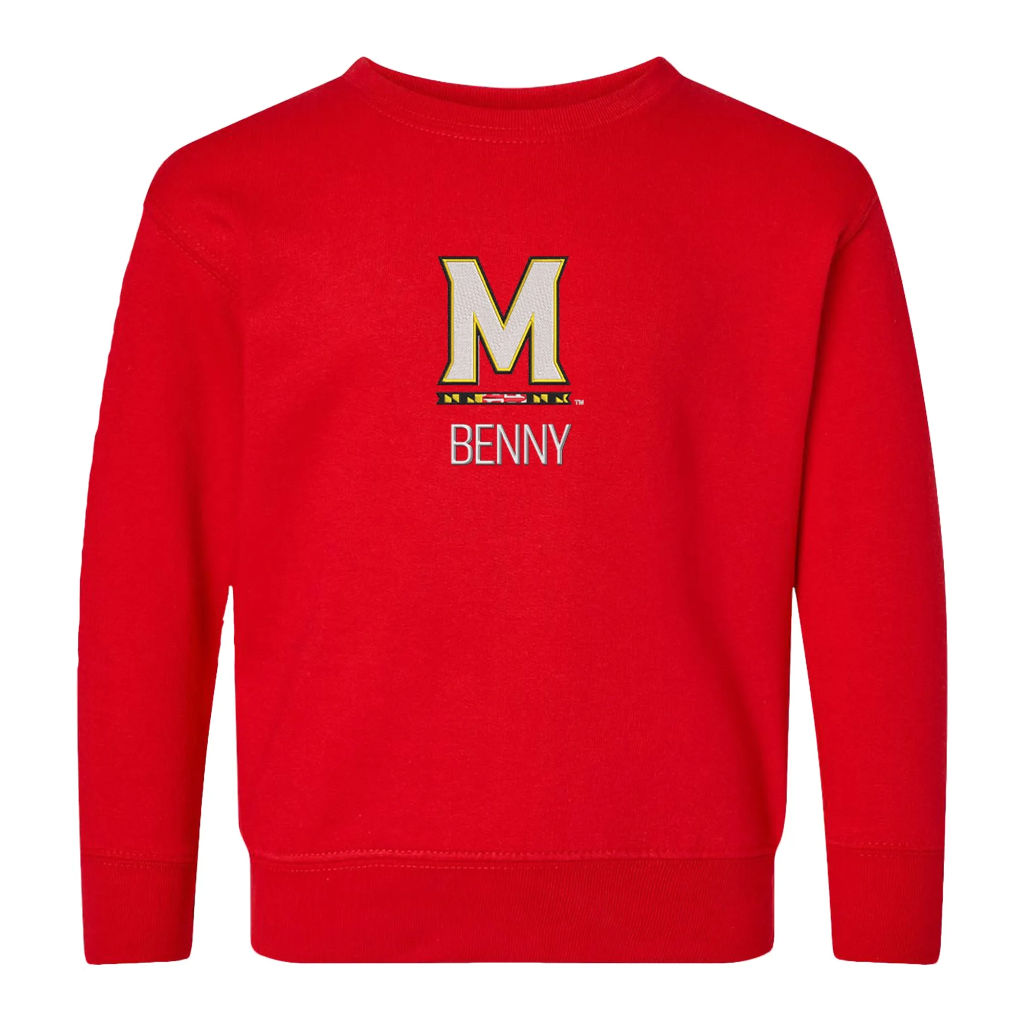 Personalized Maryland Terrapins M Toddler Crewneck Sweatshirt