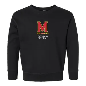 Personalized Maryland Terrapins M Toddler Crewneck Sweatshirt