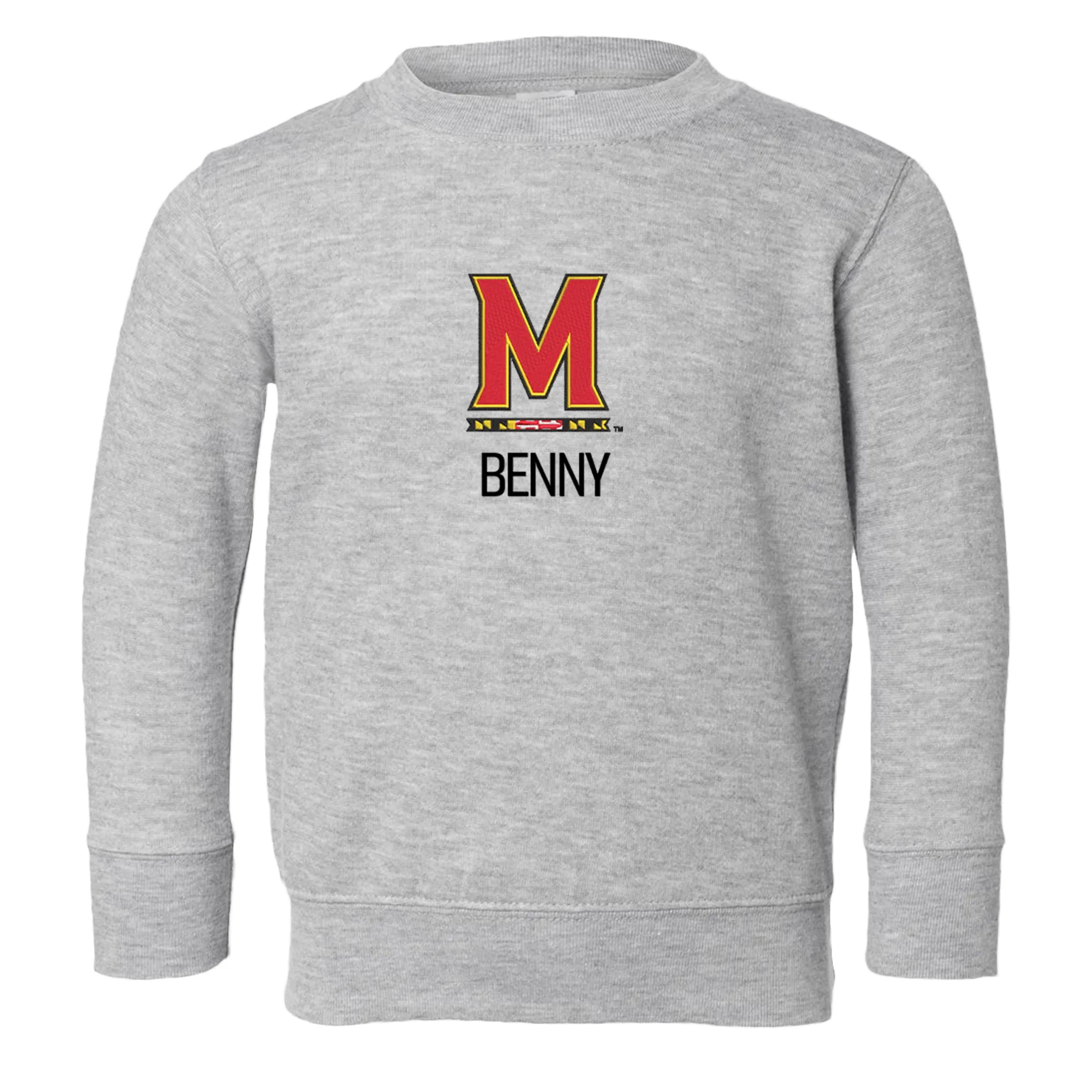 Personalized Maryland Terrapins M Toddler Crewneck Sweatshirt