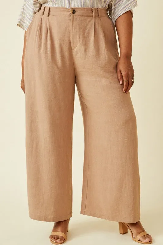 Pleated Plus Wideleg Trousers