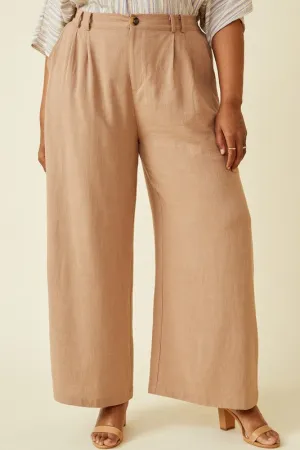 Pleated Plus Wideleg Trousers