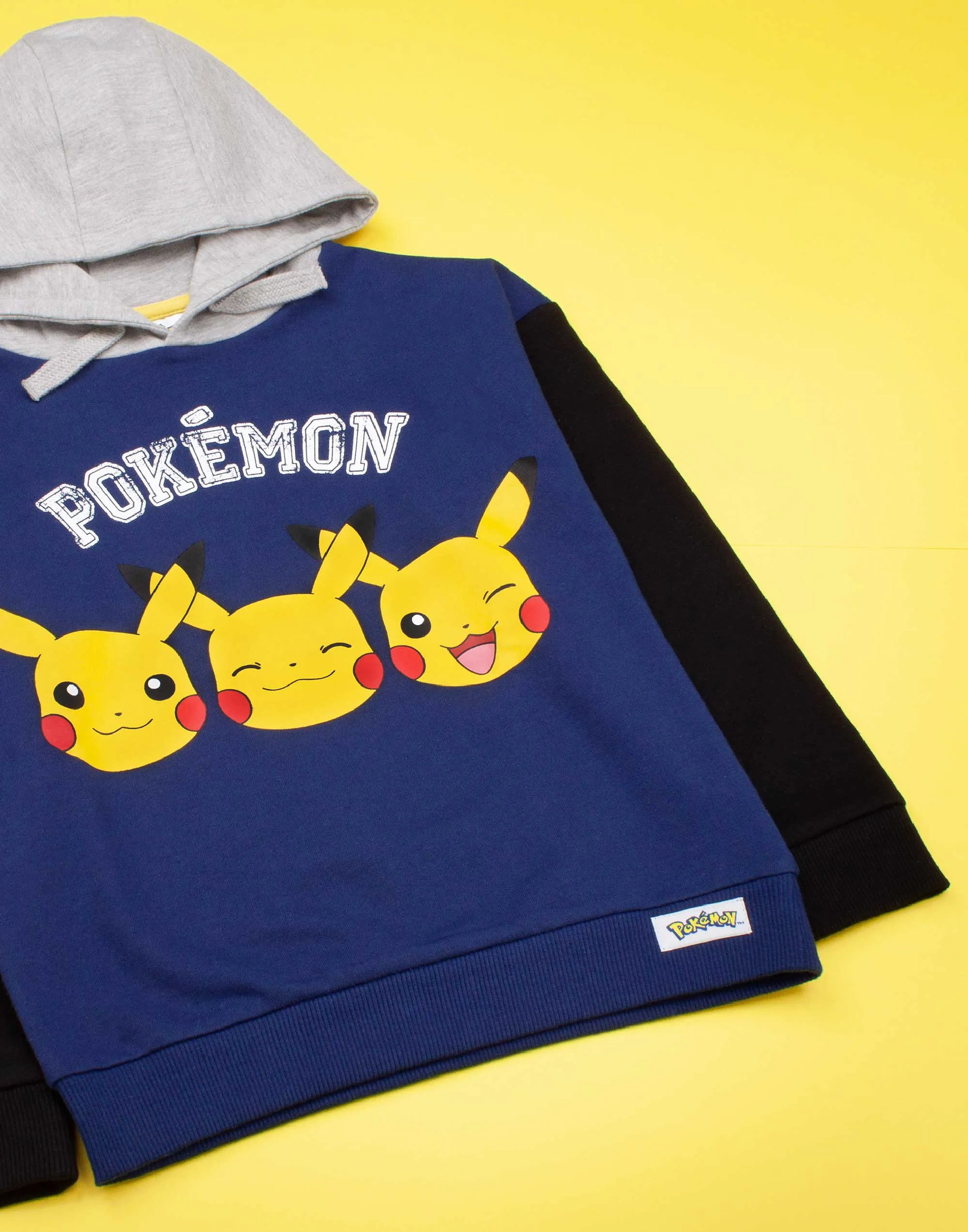 Pokemon Pikachu Face Boys Hoodie - Blue