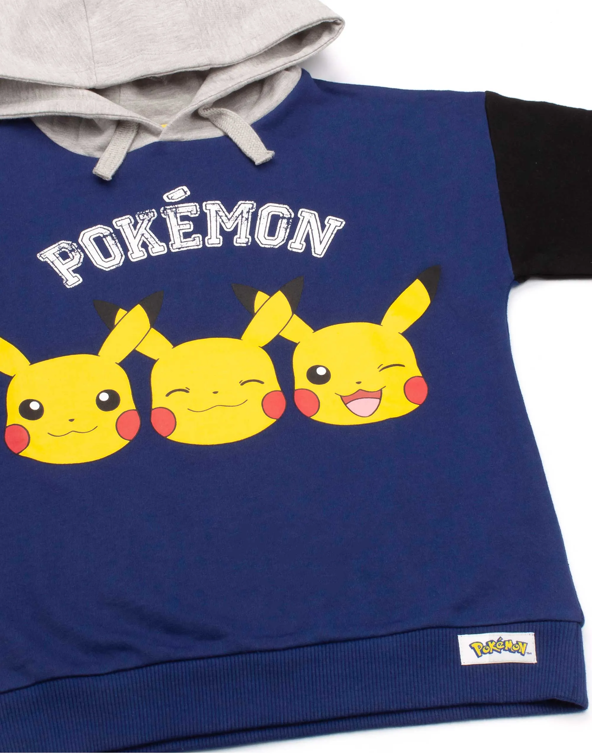 Pokemon Pikachu Face Boys Hoodie - Blue