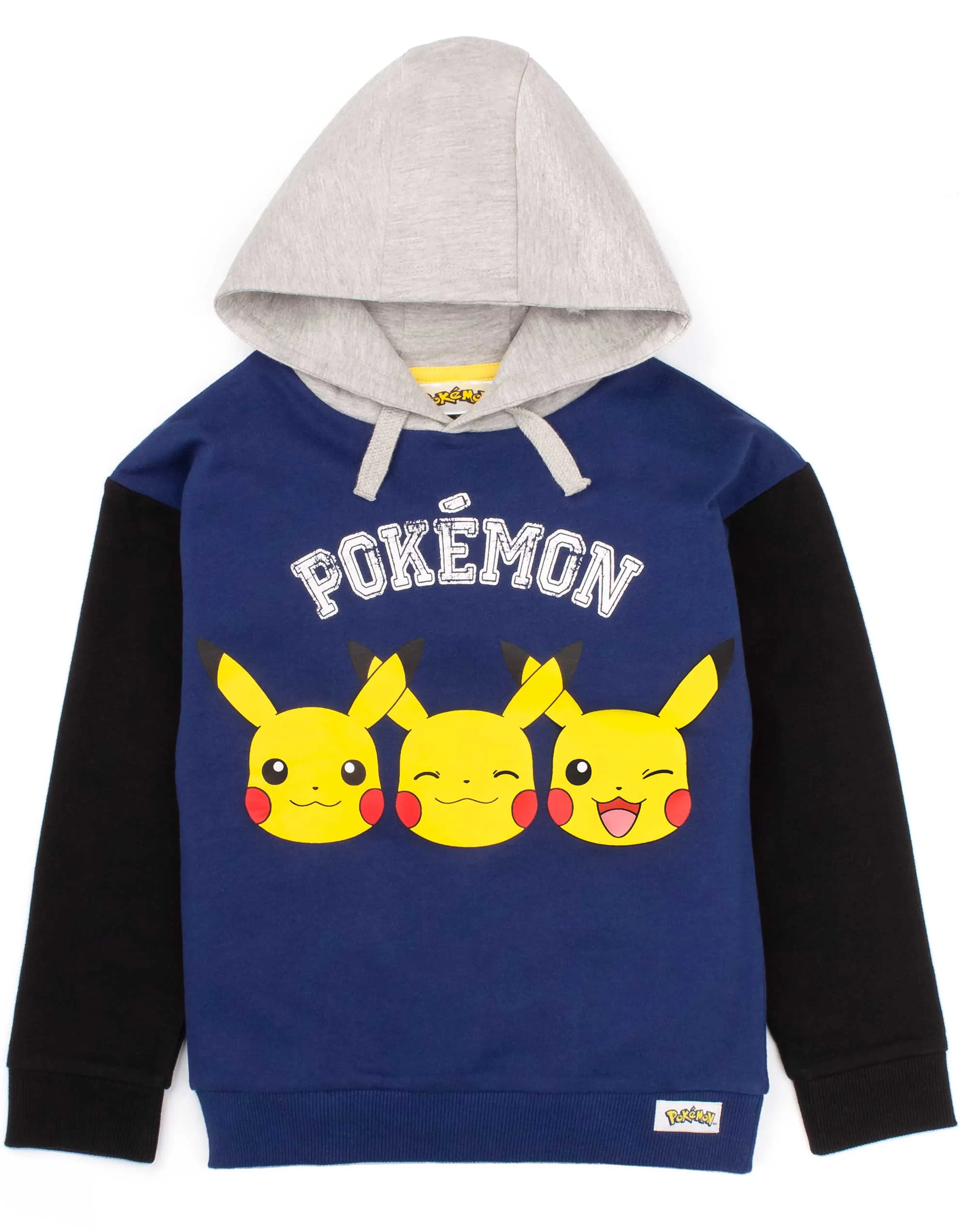 Pokemon Pikachu Face Boys Hoodie - Blue