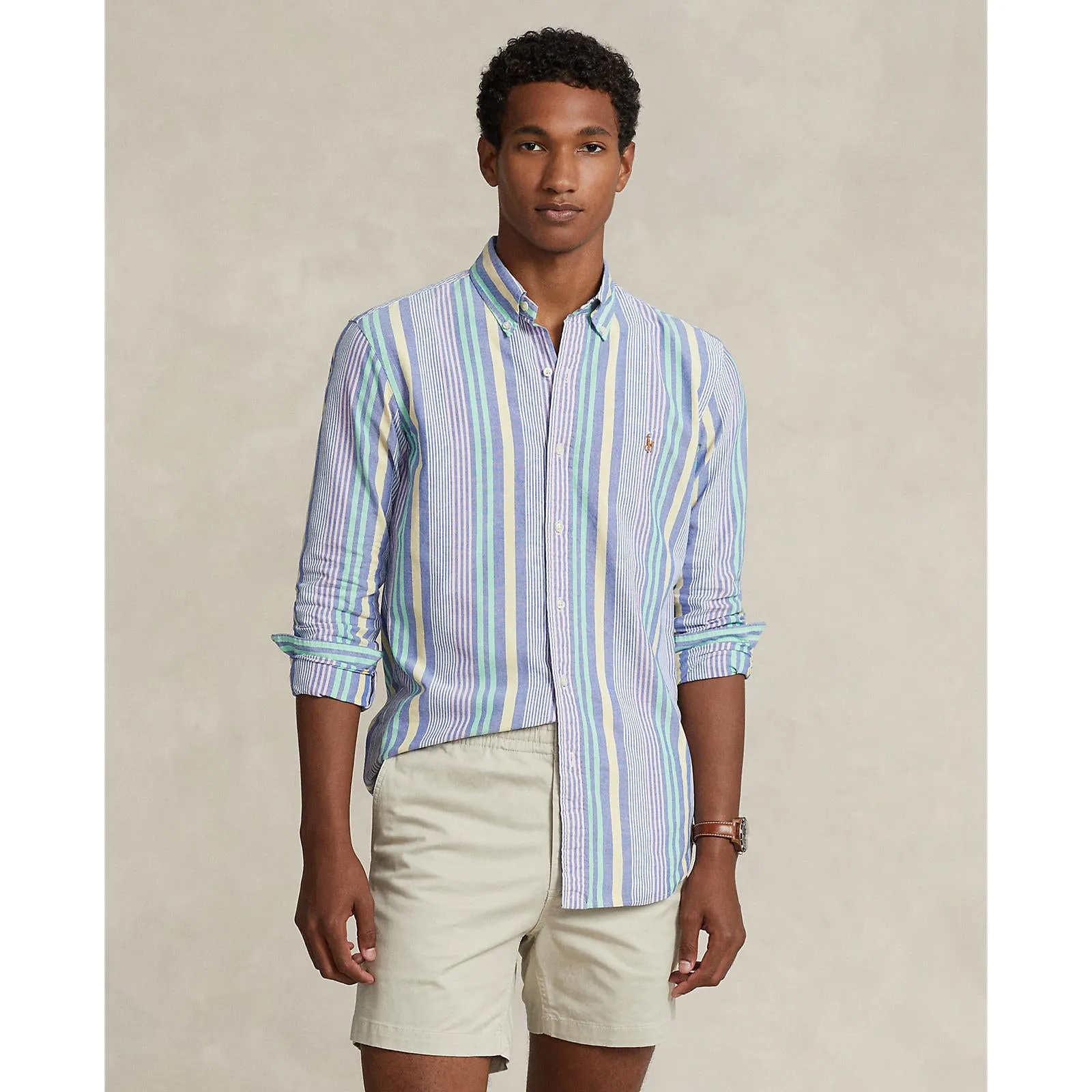 Polo Ralph Lauren - Oxford Shirt - Stripe - Blue, White, Pink, Multi