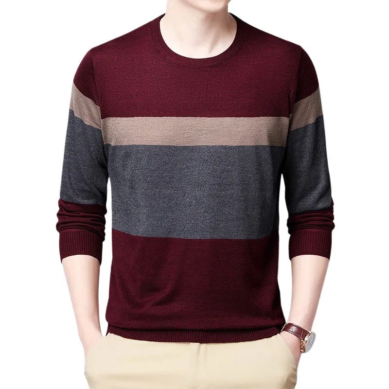 Pologize™ Color-Block Round Neck Sweater