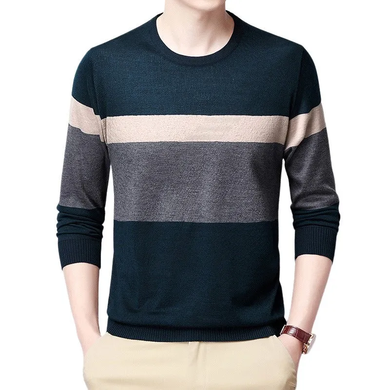 Pologize™ Color-Block Round Neck Sweater