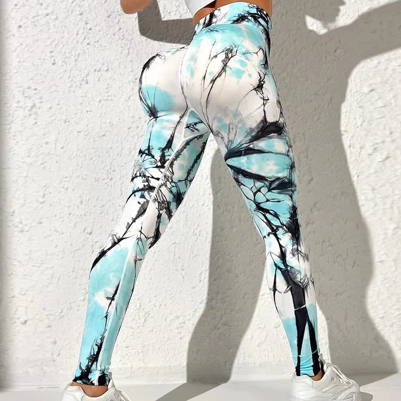 Quick-Dry High-Waist 3D Printing Fitness Legging