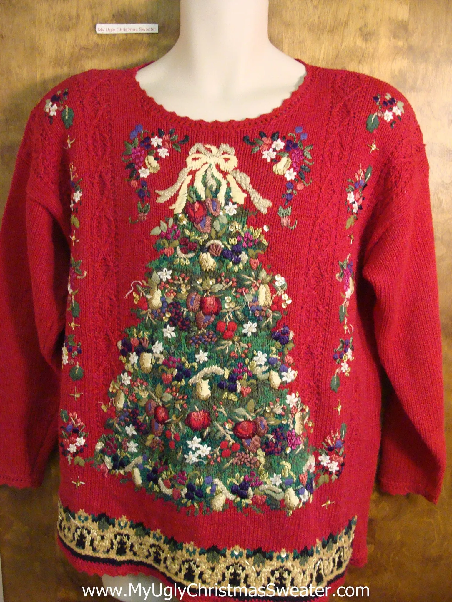 Red Masterpiece Novelty Funny Christmas Sweater