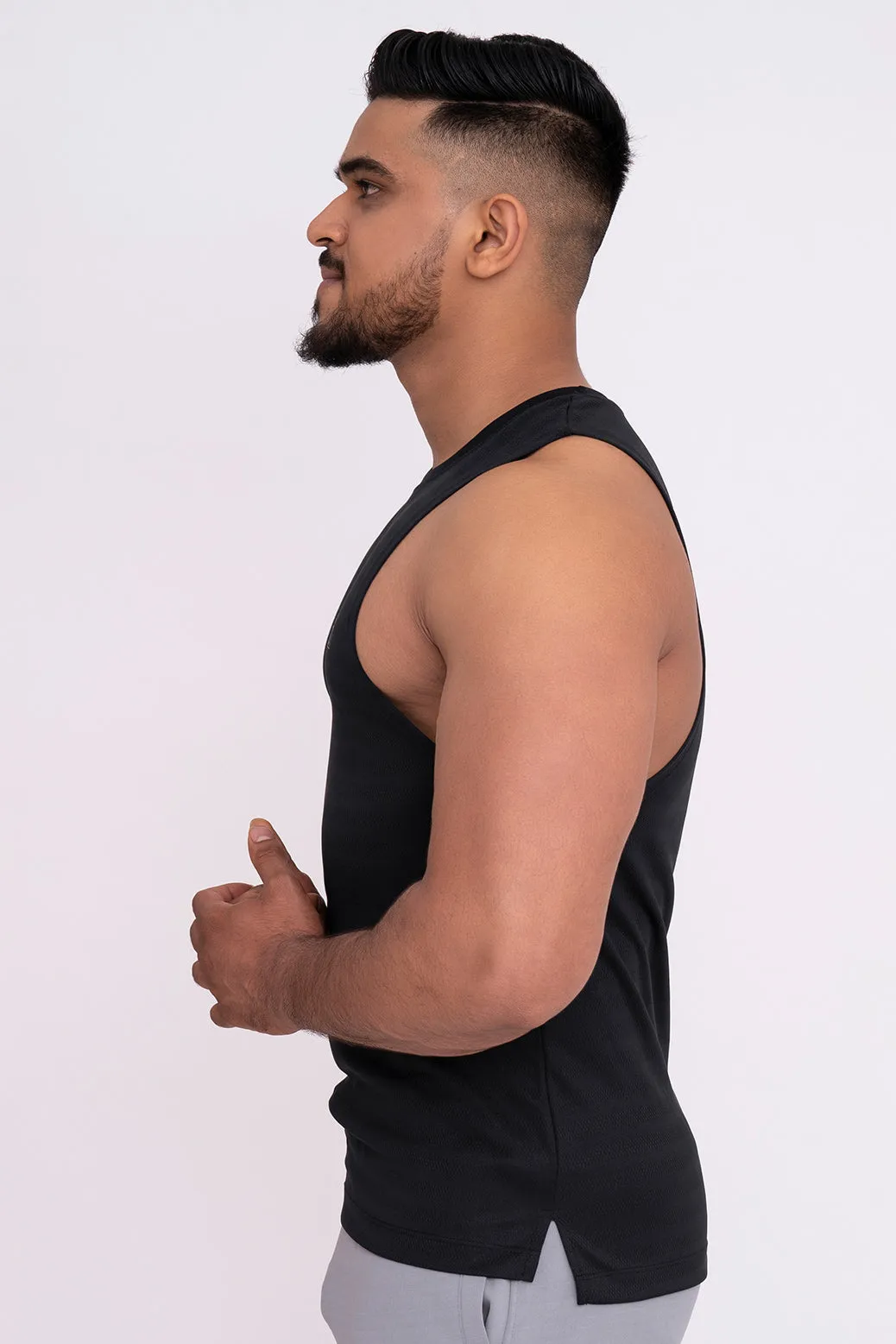 Rudestyle Deep Cut Gym Vest - Black