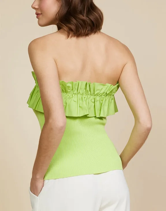 Ruffle Strapless Top