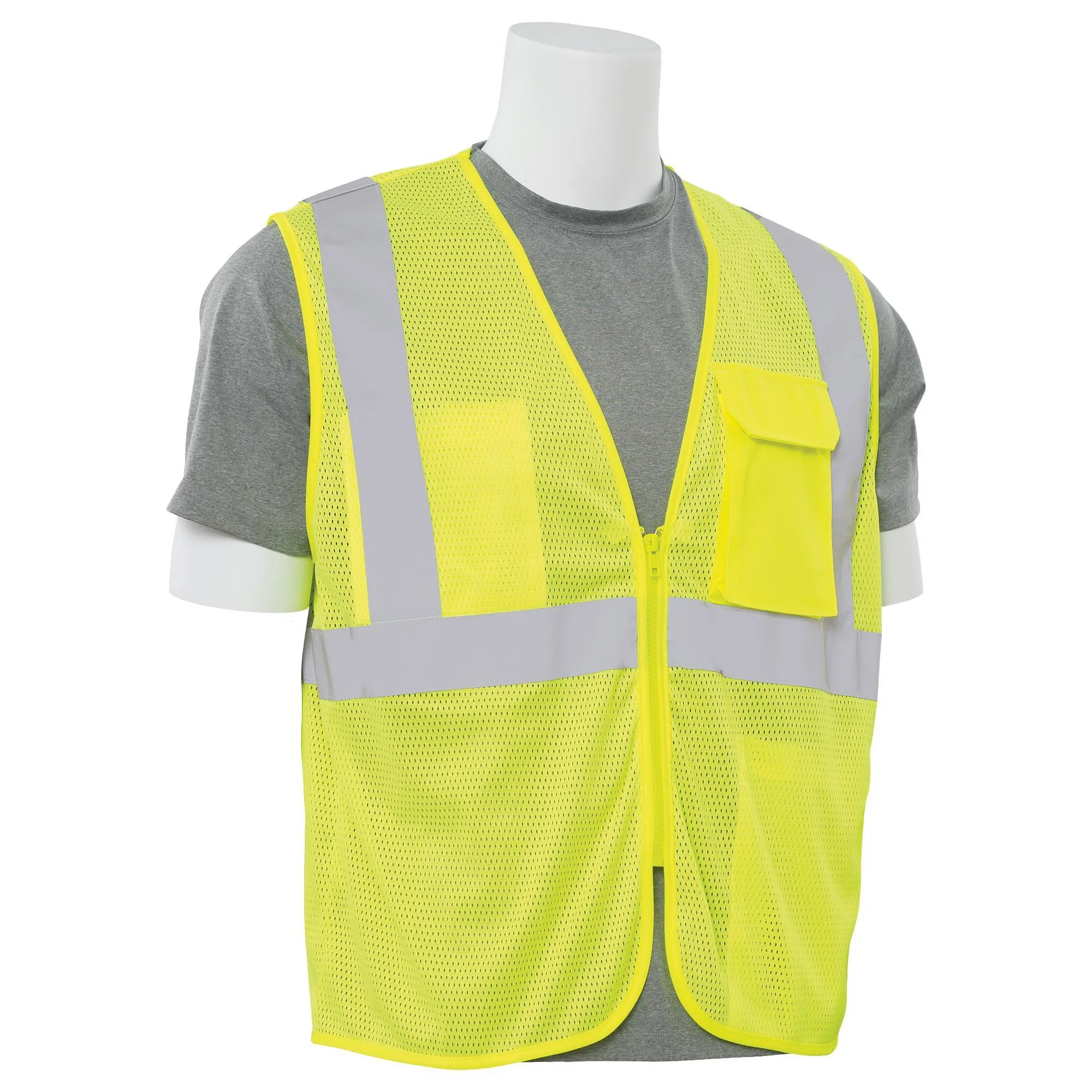 S169 Class 2 Mesh Zipper Safety Vest 1PC