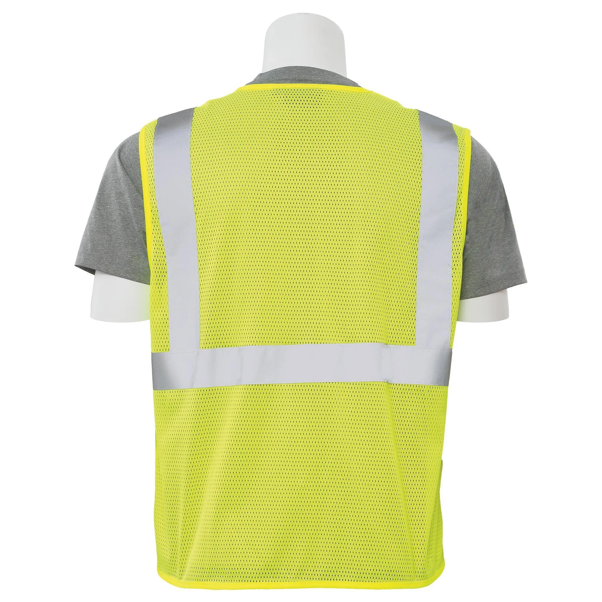 S169 Class 2 Mesh Zipper Safety Vest 1PC